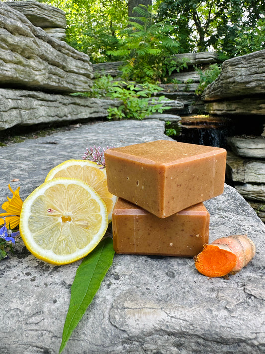 Golden Citrus Sea Moss Soap