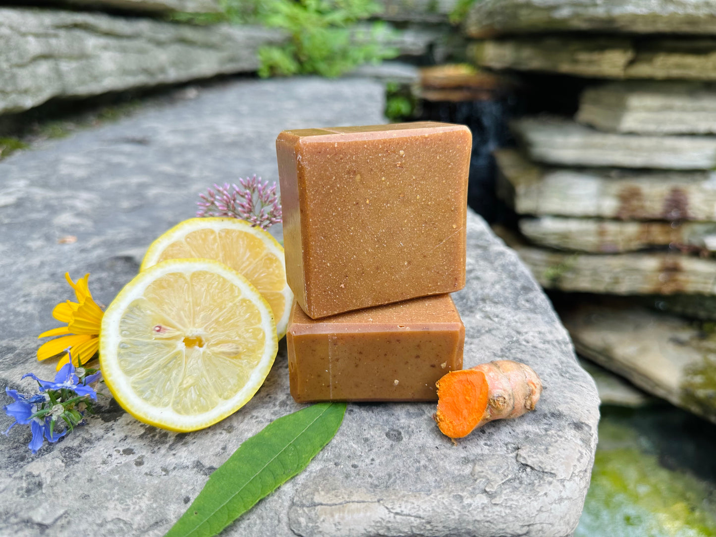 Golden Citrus Sea Moss Soap