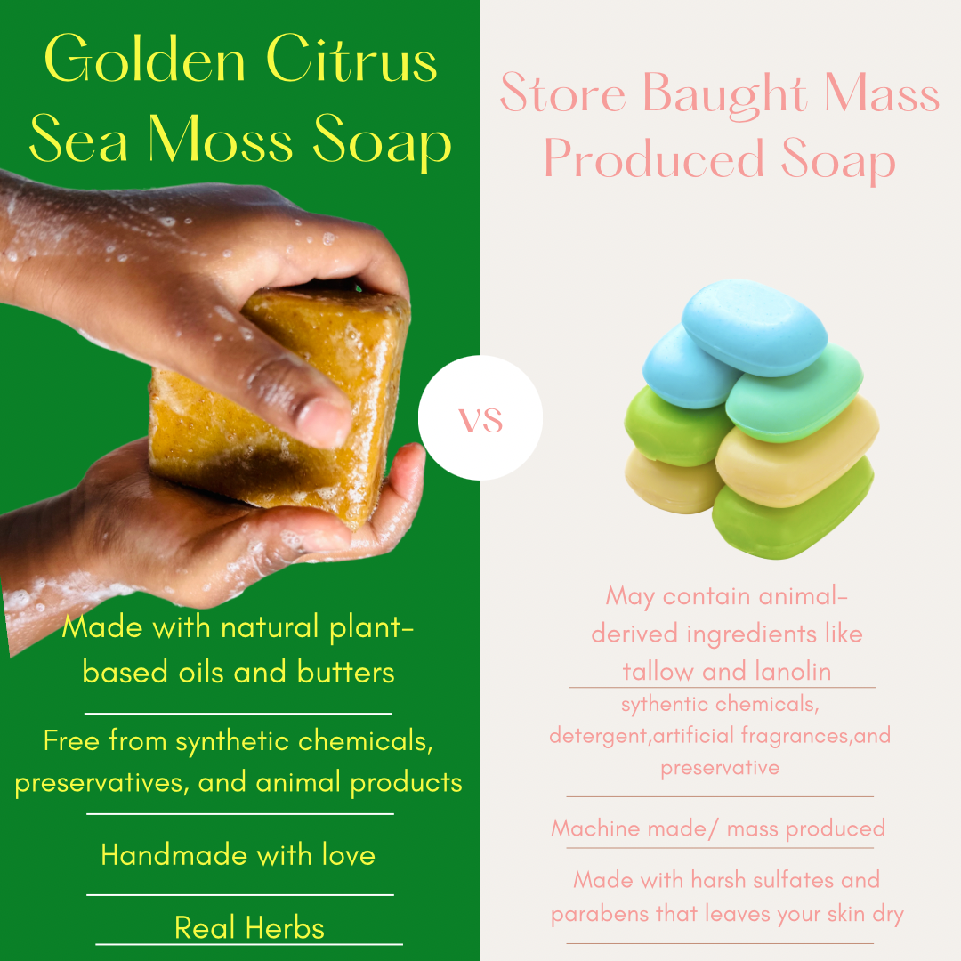 Golden Citrus Sea Moss Soap